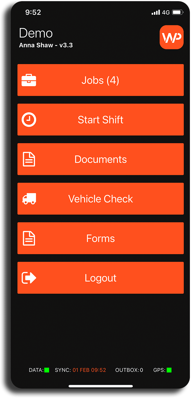 Job management mobile app