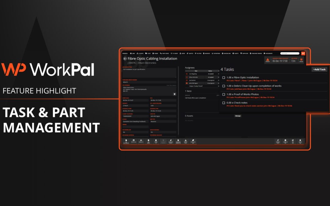 Feature Highlight: Task & Part Management