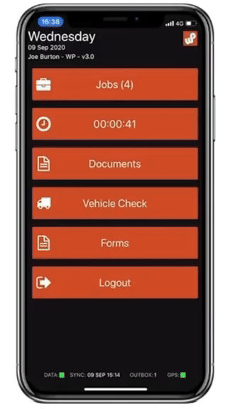 WorkPal Cleaning Job Management on mobile device