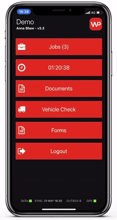 WorkPal App Demo on mobile device