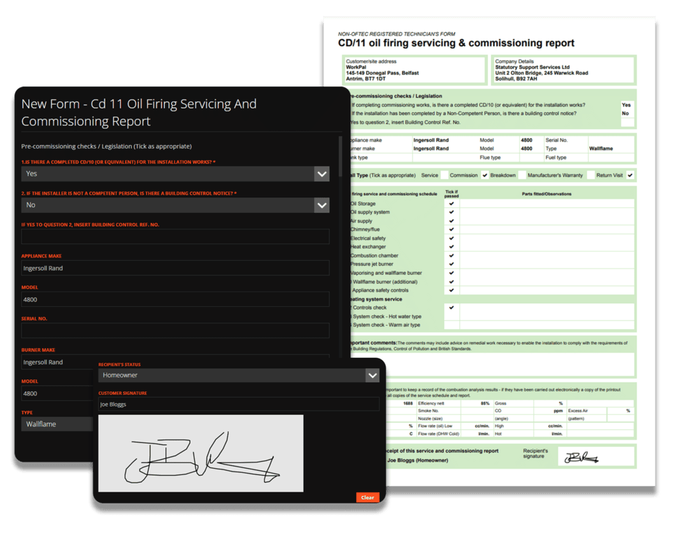 digital forms job management