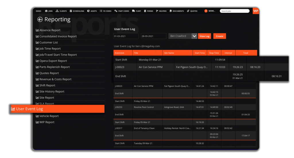 Job Scheduling - WorkPal | Job management software